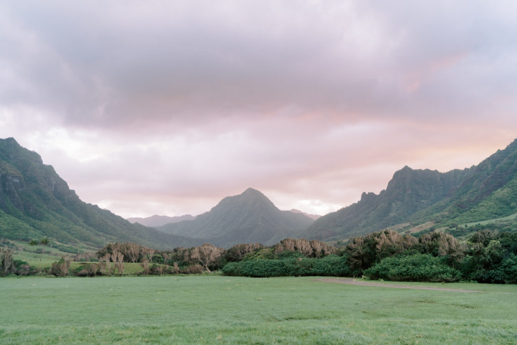 Oahu elopement photographers near Kualoa Ranch