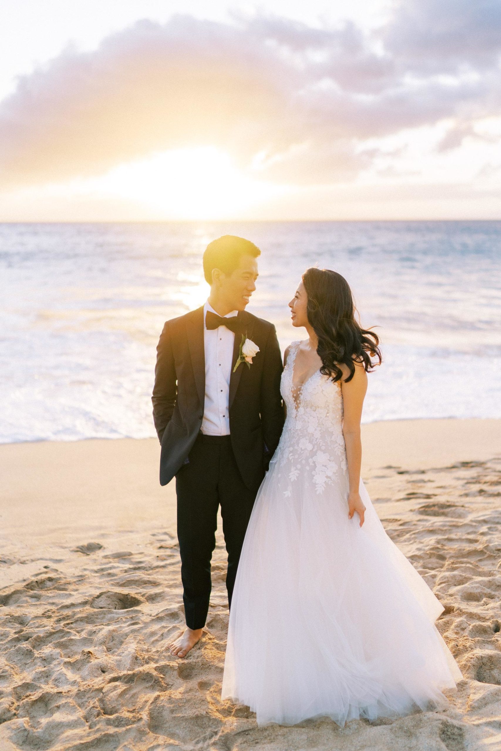 Newlyweds Destination Wedding in Hawaii