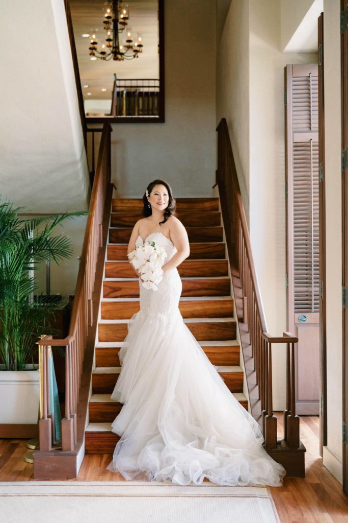 Portrait of a bride Oahu Wedding at The Halekulani Hotel