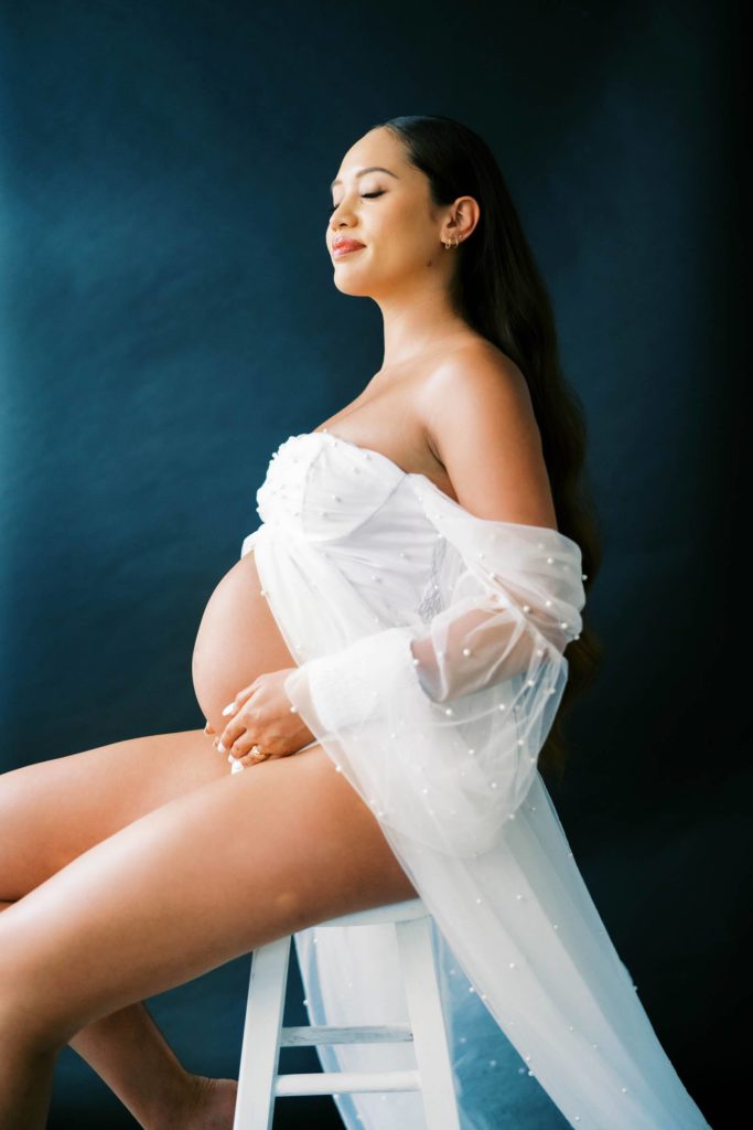 Portrait shot of a pregnant woman