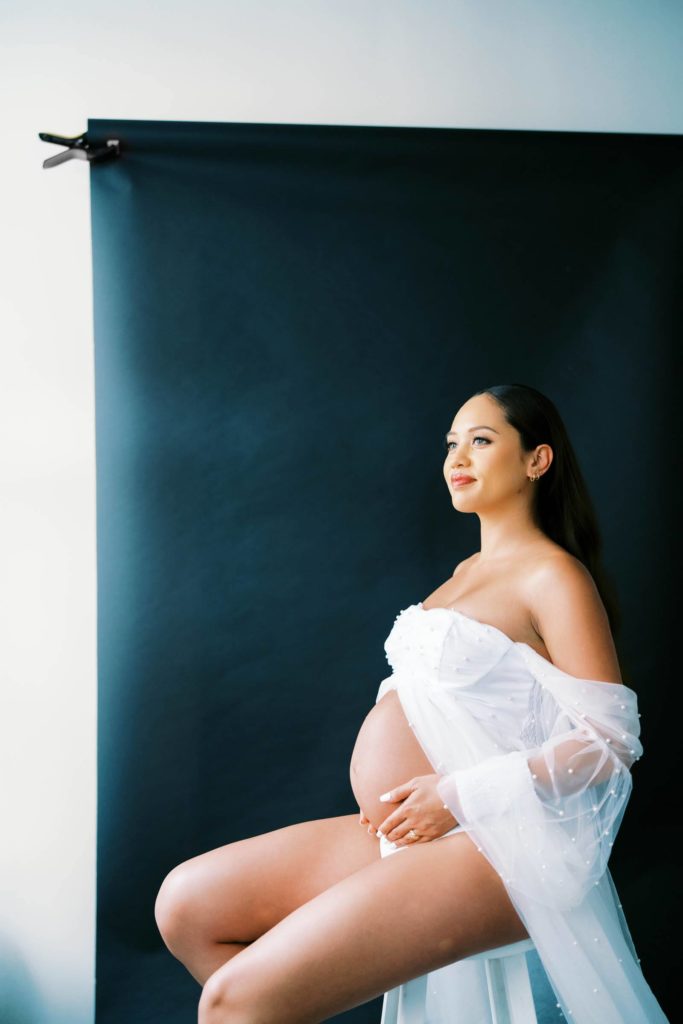 Pregnant woman and her baby bump